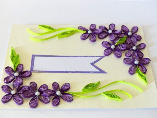 Purple Love Greeting Card- Shaded Flowers "Limited Edition" image