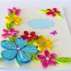 Multicolor Flower Corner Quilled greeting card image Multicolor Flower Corner Quilled greeting card image