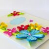 Multicolor Flower Corner Quilled greeting card image Multicolor Flower Corner Quilled greeting card image
