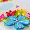 Multicolor Flower Corner Quilled greeting card image Multicolor Flower Corner Quilled greeting card image