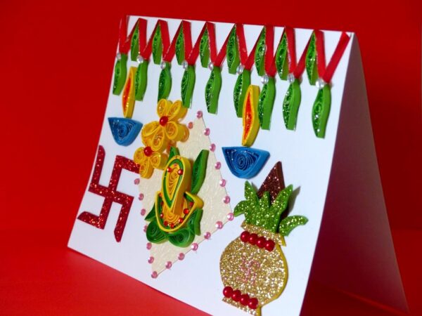Happy Diwali Quilled Greeting Card image