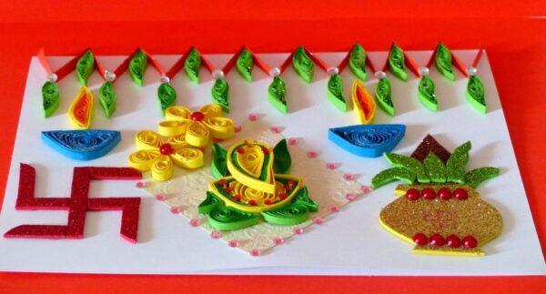 Happy Diwali Quilled Greeting Card image