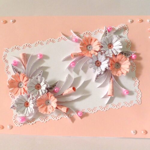 Sweet Pink and White Flowers Greeting Card image