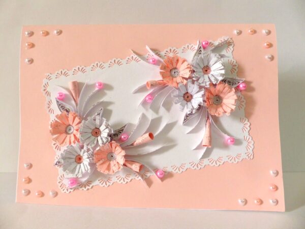 Sweet Pink and White Flowers Greeting Card image