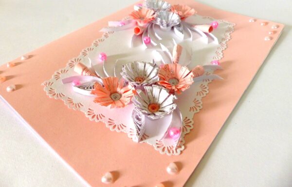 Sweet Pink and White Flowers Greeting Card image