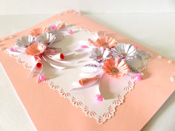 Sweet Pink and White Flowers Greeting Card image