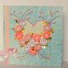 All Pink Flowers in Heart Greeting Card image