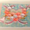 All Pink Flowers in Heart Greeting Card image