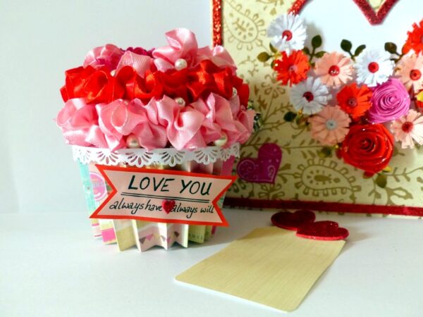 Valentine Combo Gift - Cute Cupcake and Greeting Card image
