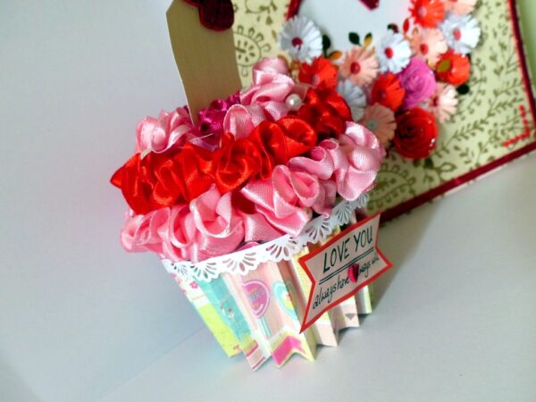 Valentine Combo Gift - Cute Cupcake and Greeting Card image
