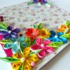 Colorful Flowers Border Greeting Card image