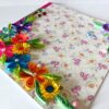 Colorful Flowers Border Greeting Card image