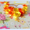 Yellow Flowers And Roses In Heart Greeting card image