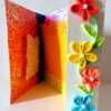 Multicolor Flowers Mini Scrapbook Greeting Card image