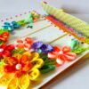 Multicolor Flowers Mini Scrapbook Greeting Card image