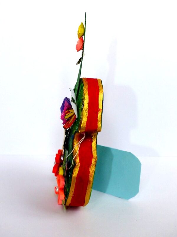 Beautiful Colorful Sparkling Paper Guitar image Beautiful Colorful Sparkling Paper Guitar image