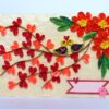 Love Tree Wid Love Birds Greeting Card image
