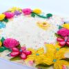 Vibrant Color Quilled Flowers And Rose Greeting Card image