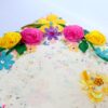 Vibrant Color Quilled Flowers And Rose Greeting Card image