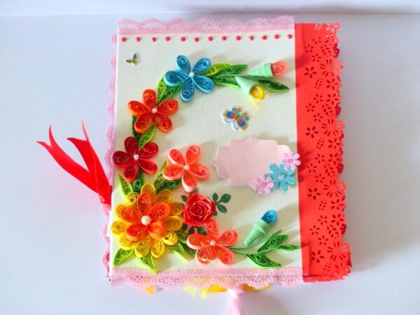Multicolor Flowers Mini Scrapbook Greeting Card image