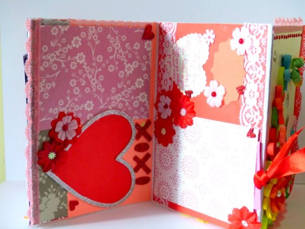 Multicolor Flowers Mini Scrapbook Greeting Card image