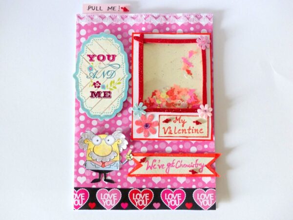 Valentine Shaker Handmade Greeting Card image Valentine Shaker Handmade Greeting Card image