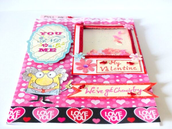 Valentine Shaker Handmade Greeting Card image Valentine Shaker Handmade Greeting Card image