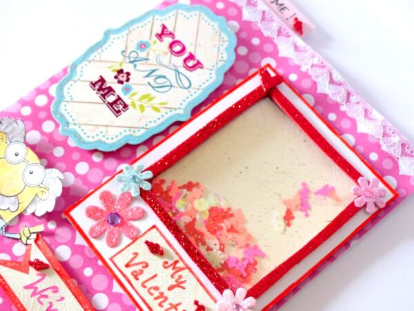 Valentine Shaker Handmade Greeting Card image Valentine Shaker Handmade Greeting Card image