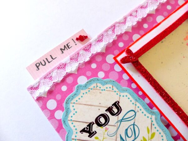 Valentine Shaker Handmade Greeting Card image Valentine Shaker Handmade Greeting Card image
