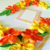 Yellow and Orange Quilled Corner Greeting Card image