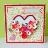 Love Red Roses In Heart Greeting Card image
