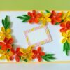 Yellow and Orange Quilled Corner Greeting Card image