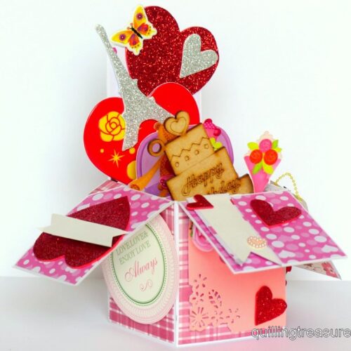 Love and Birthday Pop Up Box Card image