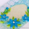 All Blues Quilled Corner With Lace Greeting Card image