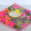 Lovely Pink Corner Quilled Flowers Greeting Card image