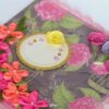 Lovely Pink Corner Quilled Flowers Greeting Card image