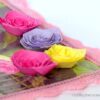 Lovely Pink Corner Quilled Flowers Greeting Card image