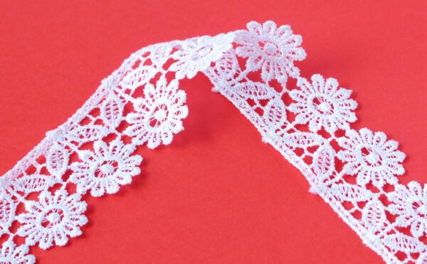 White Flower with Leaves Lace image White Flower with Leaves Lace image