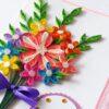 Mixed Quilled Flower Bouquet Greeting Card image Mixed Quilled Flower Bouquet Greeting Card image