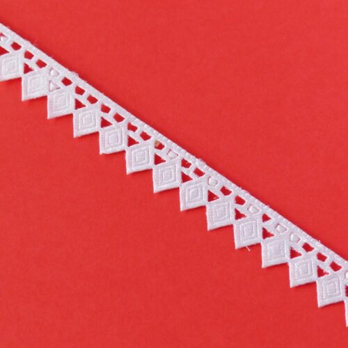 White Barfi Shaped Lace image