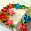 Multicolor Flowers Mini Scrapbook Greeting Card image Multicolor Flowers Mini Scrapbook Greeting Card image