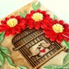 Red Themed Quilled Flowers Greeting Card image