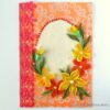 All Orange Quilled Corner With Lace Greeting Card image