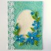 All Blues Quilled Corner With Lace Greeting Card image