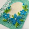 All Blues Quilled Corner With Lace Greeting Card image