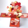 Sparkling Hot Red Pop Up Card In Box image