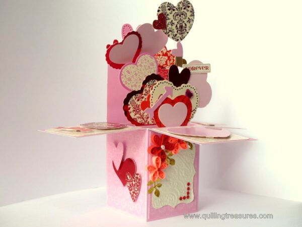 Sparkling Hot Pink Pop Up Card In Box image Sparkling Hot Pink Pop Up Card In Box image