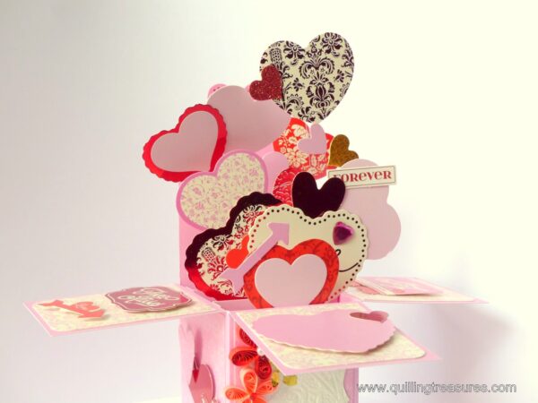 Sparkling Hot Pink Pop Up Card In Box image Sparkling Hot Pink Pop Up Card In Box image