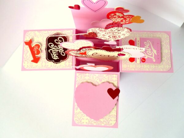 Sparkling Hot Pink Pop Up Card In Box image Sparkling Hot Pink Pop Up Card In Box image