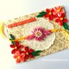 Pink and Red Quilled Rakshabandhan Greeting Card image Pink and Red Quilled Rakshabandhan Greeting Card image